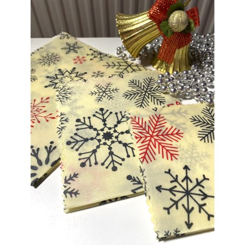 A set of waxed eco-napkins "Snowflakes", standard 18404-voschanka photo