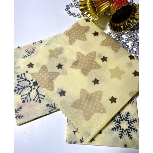 A set of waxed eco-napkins "Cookies and Snowflakes", standard 18405-voschanka photo