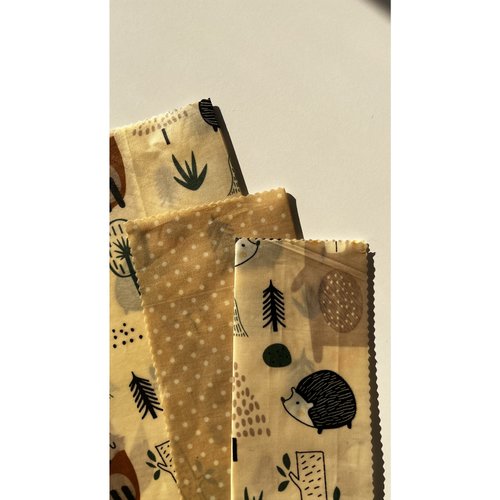A set of waxed eco-napkins "Hedgehogs", standard 18408-voschanka photo
